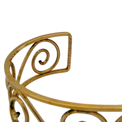 Antik Vintage Art Deco 14k Gelbgold Filled GF Krementz Armreif Armband 11,1g - Bild 5 von 6
