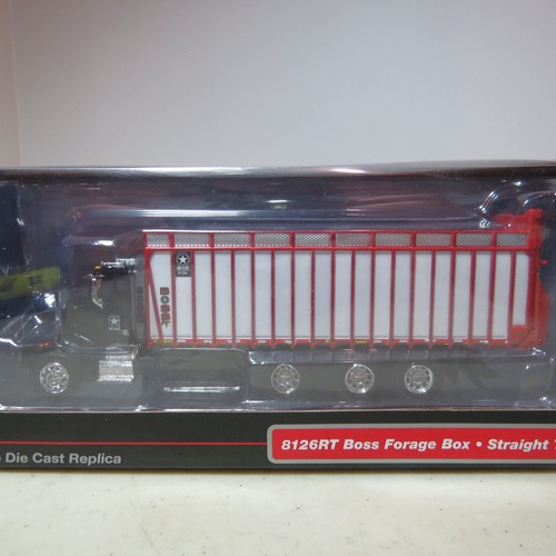 SpecCast Meyer 8126RT Boss Forage Box Black Peterbilt Triple Alxe 1/64 MEY003-B4 - Picture 2 of 6