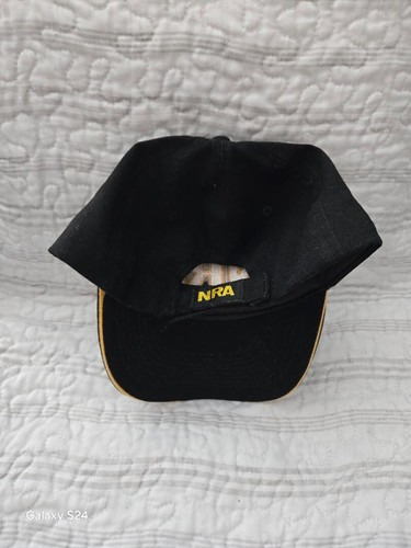 NRA Membership Cap Adjustable Black Embroidered Gold LOGO w/USA Flag - From FL. - Picture 7 of 7