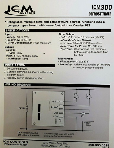 Placa de control de descongelación controles ICM300 ICM - Imagen 2 de 5