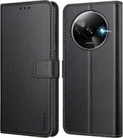 Premium Leder HandyhüLle FüR Xiaomi Redmi A3 - Schwarz, KlapphüLle Mit