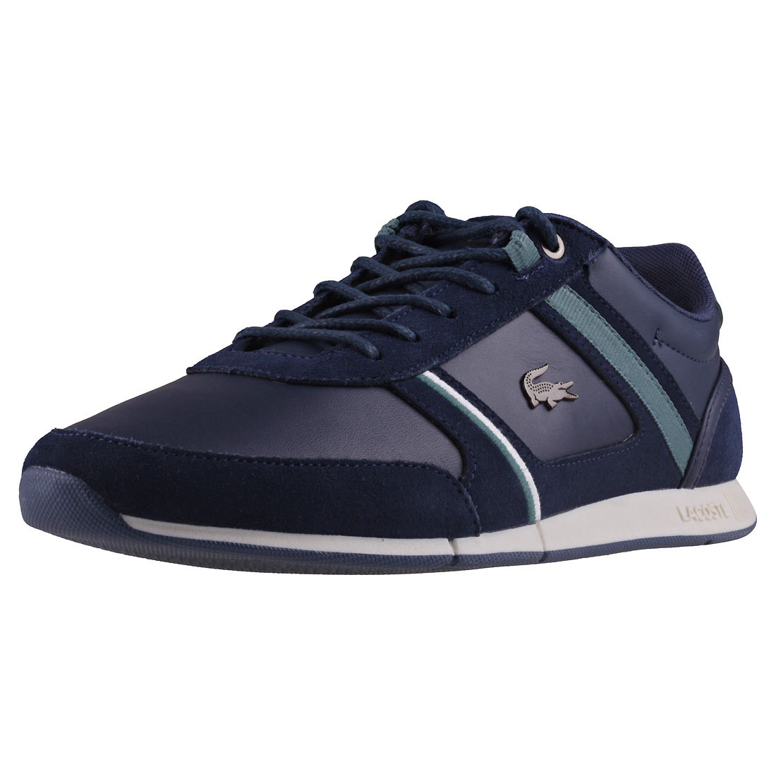 Lacoste Menerva 118 1 Mens Blue Suede & Leather Casual Trainers Lace-up Lacoste Menerva 118 1 Mens Blue Suede & Leather Casual Trainers Lace-up