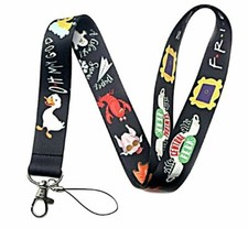 Friends TV Series Central Perk Black ID Holder Lanyard Keychain