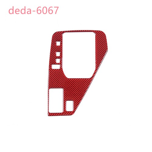 Cubierta de cambio de engranajes de control central de fibra de carbono roja para Subaru Crosstrek 2022-2024 - Imagen 3 de 11