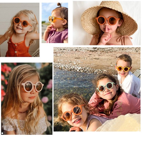 Runde Kinder-Sonnenbrille In Pastellfarben Baby- Und Kleinkind-Sonnenbrille C8 - Imagen 4 de 21