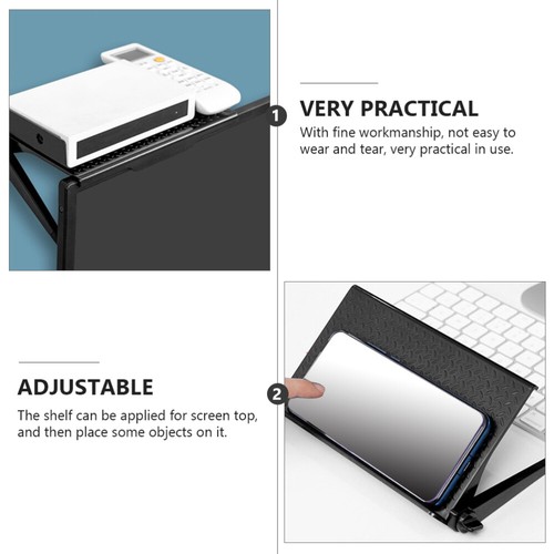 Adjustable Screen Shelf Laptop Elevated Rack Screen Shelf Mount - Photo 10/12