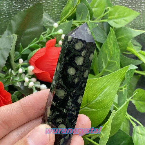 Bacchetta obelisco diaspro naturale Kambaba 70-90 mm cristallo quarzo punta Reiki 2 pezzi - Foto 10 di 12