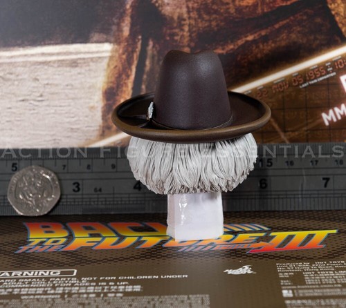 Hot Toys Doc Scultura Testa Marrone BTTF3 MMS617 Scala 1/6 Sciolto Western - Foto 4 di 10