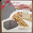 Norpro Cast Iron Panini Black Nonstick Ribbed Press Sandwich Maker