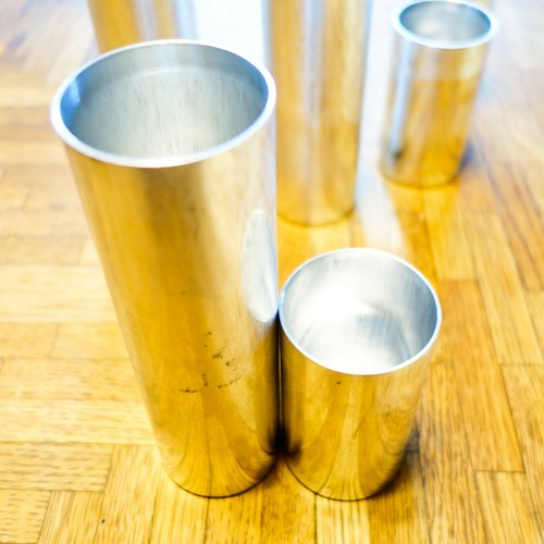 Molde de vela de pilar de metal delgado, molde de aluminio para hacer velas, vela de cera de abejas - Imagen 1 de 12