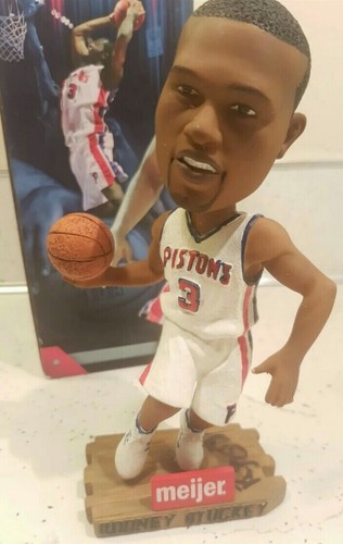 Signed Autographed HTF Rodney Stuckey Detroit Pistons #3 Bobblehead - Picture 6 of 8