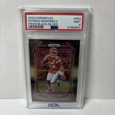 2022 Panini Chronicles Silver Prizm Black #PB3 Patrick Mahomes II Chiefs PSA 9 