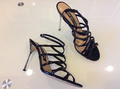 【関税&送料込】Sergio Rossi Godiva Sandals In Patent Leathe Sergio Rossi Women's Godiva Black Patent Leather Strappy