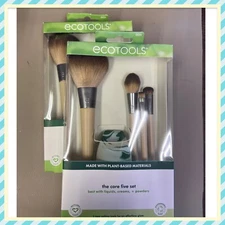 2X EcoTools Core Five Makeup Brush & Sponge Kit Essential Eco Friendly LOT Of 2