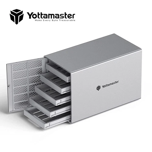 Yottamaster 4/5 Bay Hard Drive Enclosure USB3.1 Type C For 2.5" 3.5" SATA HDD - Bild 15 von 18