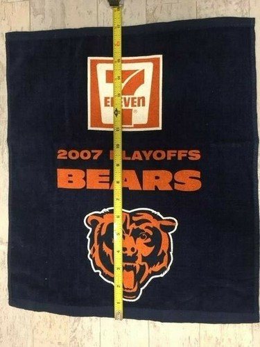 RARO 2007 NFL Chicago Bears Football 7-11 blu e arancione asciugamano playoffs - Foto 2 di 5