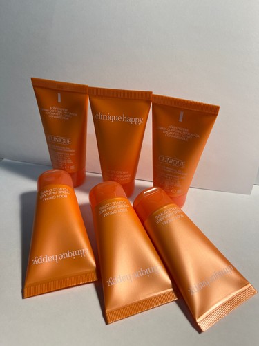 6x Brand New Clinique Happy Body Cream for Women 1 FL OZ / 30ml Tube Each