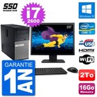 PC DELL 3010 MT Bildschirm 22 " i7-2600 RAM 16Go Festplatte 2To HDMI Windows 10