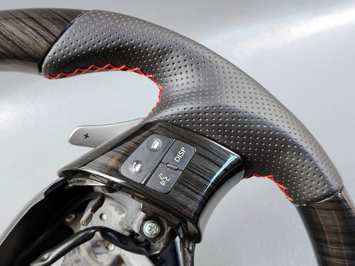 IS250 IS350 ISF LEXUS 07 - 12 HYDRODIPPED RED STICHES MULTIMEDIA STEERING WHEEL - Picture 6 of 20