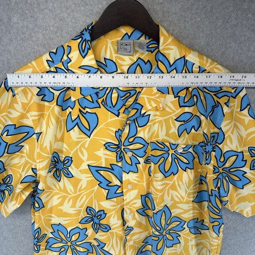 Op Mens Hawaiian Shirt Size Medium Blue & Gold Short Sleeve Button Up - Bild 7 von 9