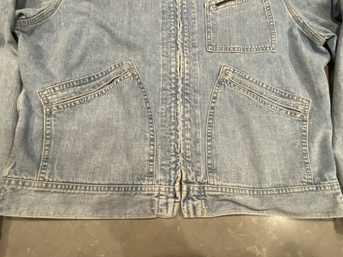 GUESS USA 80s Denim Jacket Size L Light Wash Denim Vintage Zip Made in USA - Picture 7 of 15