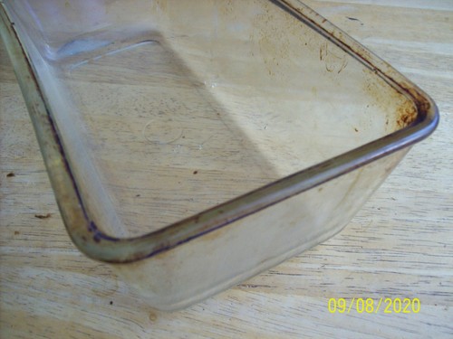 Vintage Corning Klarglas PYREX Brotpfanne Auflaufform Küche Kochgeschirr - Bild 3 von 7