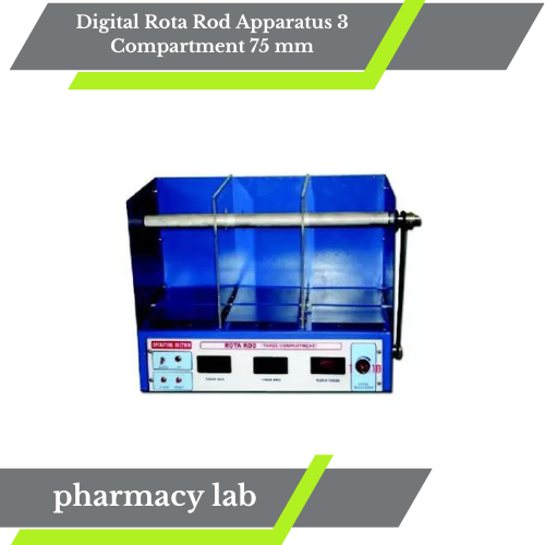 Digital Rota Rod Apparatus 3 Compartment 75 mm - Picture 4 of 5