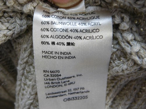 Free People Marlie Pullover V-Ausschnitt Pulli Oversize Rippstrick Stone Gr. L - Bild 14 von 16