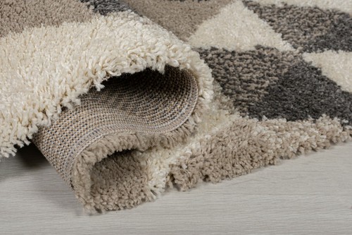 ALFOMBRA Y CORREDOR DAKARI NURU GEOMÉTRICA TONOS PASTEL GRUESA SUAVE PEQUEÑA GRANDE PELUDA  - Imagen 12 de 16