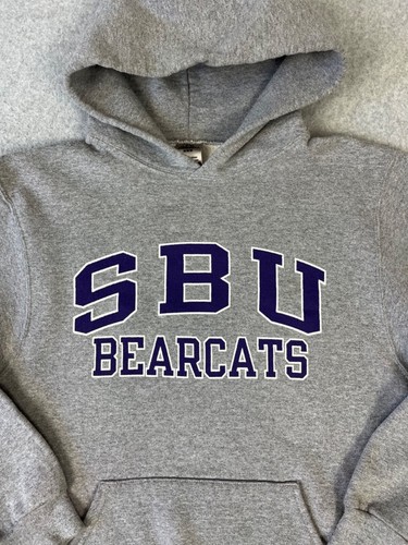 Southwest Baptist Unv Bearcats Hoodie Mens M Gray Russell Athletic Pullover - Picture 2 of 10