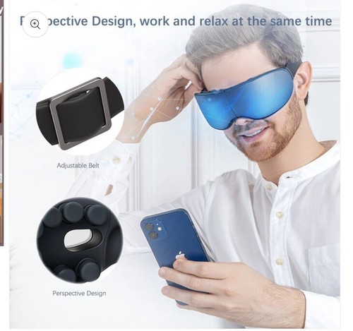 Masajeador de ojos con vibración 3D para relajar y reducir la fatiga ocular con 4 modos de masaje - Imagen 9 de 9