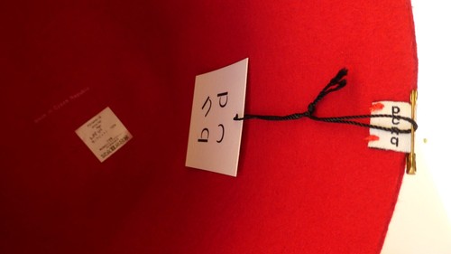 p cnq (Mad Factory) Japan handmade cloche hat in red lapin wool felt - Picture 12 of 13