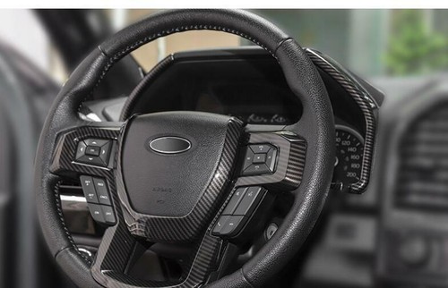 Dashboard Panel Frame Cover Trim 3PCS For Ford F150 F-150 2015-2020 Carbon Fiber - Picture 5 of 12