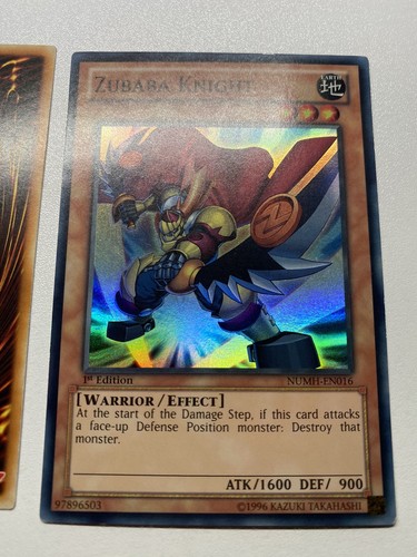 Yugioh 3X Zubaba Knight 1st Edition Super Rare NUMH-EN016 HP - Picture 6 of 8