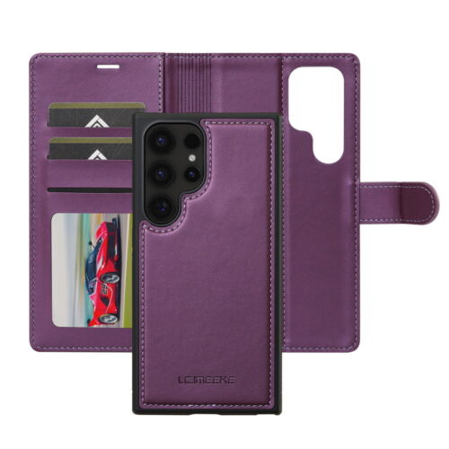 Custodia a portafoglio 2 in 1 rimovibile MagSafe per Samsung S25 S24 S23 S22 A55 A54 - Foto 24 di 80