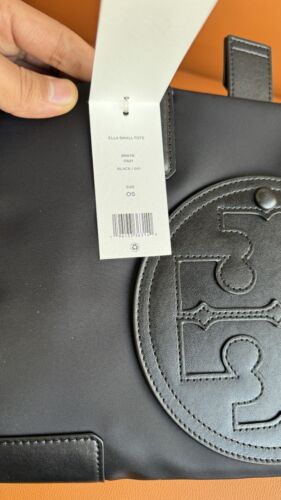 TORY BURCH Ella Small Tote Handbag Black Nylon Bag - Picture 5 of 5