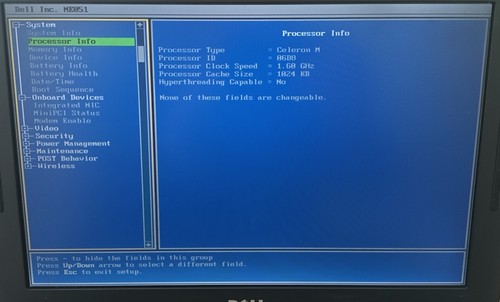 Dell Inspiron 1300 Laptop Notebook 14.1" 1.5GB 60GB IDE Windows 7 SP1 Intel DVD - Picture 4 of 20