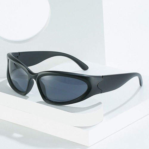 Wrap Around Fashion Sunglasses for Women Men Trendy Futuristic Oval Sun Glasses - Picture 4 of 31