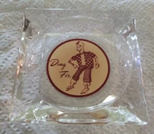 Doug Fir Square Clear Glass Ashtray 