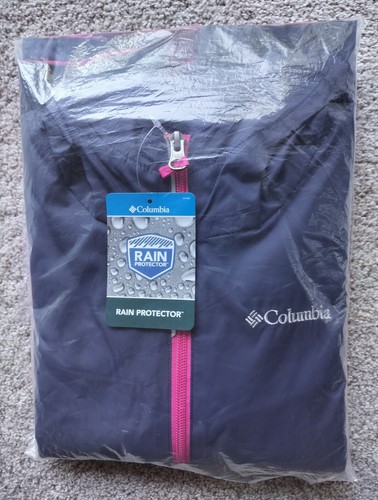 $65 Columbia Big Girls Youth Sz M 10/12 Rain Zilla Fleece Lined Hood Jacket Pink - Picture 7 of 7