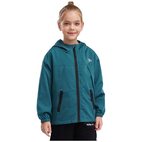 Girls Raincoat Workout Jacket Outdoor Sportwear Trainingsjacket Hooded Climbing - Picture 24 of 52