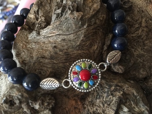 Brazalete de pluma turquesa nativo americano lapislázuli ágata ágata - Imagen 6 de 10
