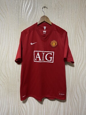 MANCHESTER UNITED 2007 2009 HOME FOOTBALL SHIRT SOCCER