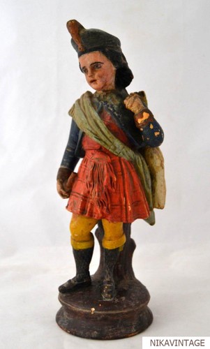 12.5" Antique 19th Figure of Child Hunter Terracotta Clay Terra Cotta Figurine  - Afbeelding 1 van 9