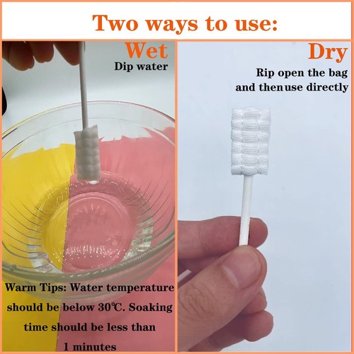 100 Pcs Baby Disposable Gauze Toothbrushbaby Tongue Cleaner Newborninfant Mouth - Picture 4 of 6