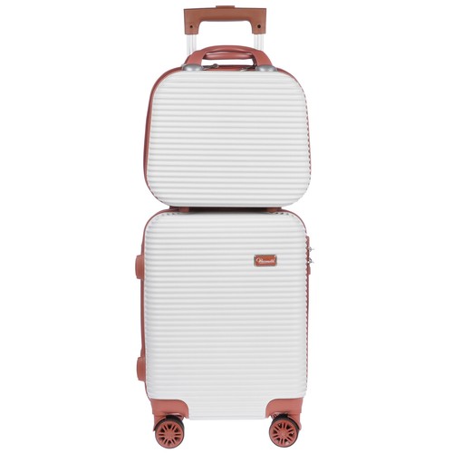 Set valigie rigide 2 pezzi valigia da viaggio trolley valigia TSA borsa cosmetica borsa - Foto 2 di 10