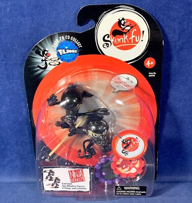 New NINJA MONKEYS Skunk-Fu Figure ZIZZLE Heroes vs Villains 2