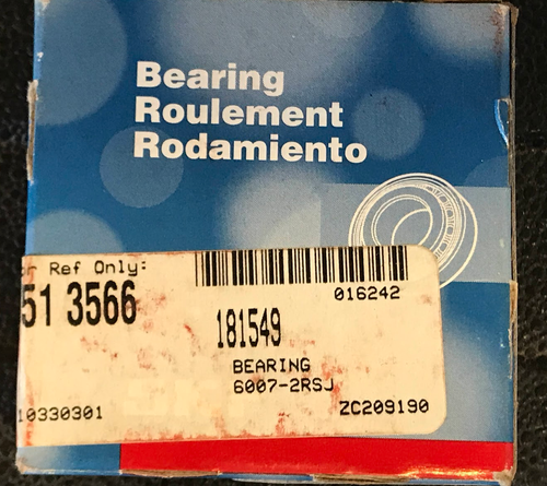SKF Front Drive Shaft Bearing - 6007-2RSJ - Volvo 142, 144, 145 & More - Picture 3 of 6