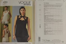 Vogue Pattern - V1922 - Misses' Sleeveless Top