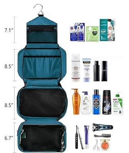 jiemei Hanging Toiletry Bag - Waterproof Travel Wash Bag - Large Size - Picture 3 of 8